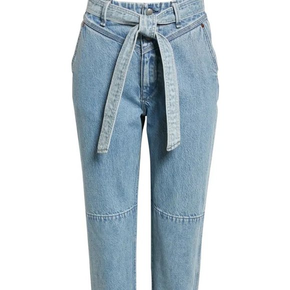 Rag & Bone Mia Yoke Straight Leg Jeans in Clean Lou - Picture 7 of 7